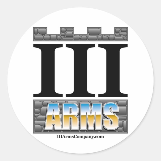 Pegatina Redonda Grandes pegatinas 6 por hoja - logotipo cromado (Anverso)