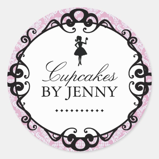 Pegatina Redonda Grandes Pegatinas de empaquetado de panaderías (Anverso)