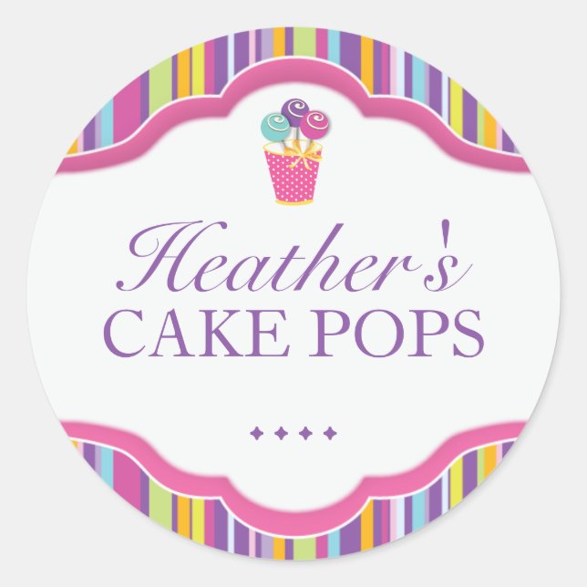 Pegatina Redonda Grandes Pegatinas de empaquetado de panaderías (Anverso)