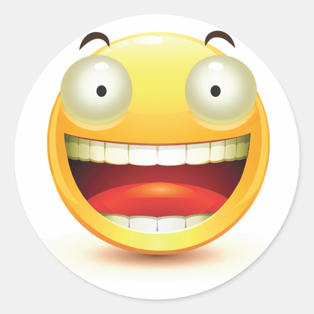 Pegatina Redonda Grandes Pegatinas faciales (Anverso)