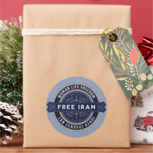 Pegatina Redonda Grandes regalos de Navidades persas para compañero