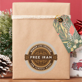 Pegatina Redonda Grandes regalos de Navidades persas para universit