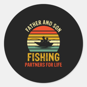 Pegatina Redonda Grandfather Quotes Father And Son Fishing Partner