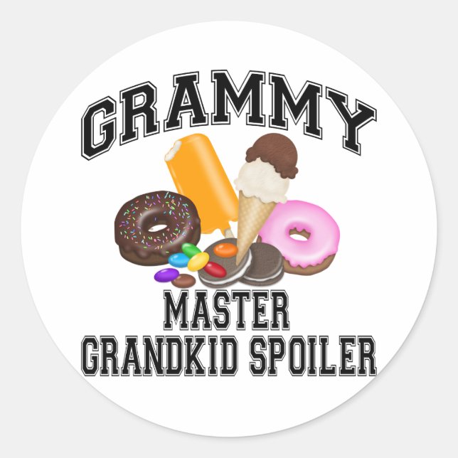 Pegatina Redonda Grandkid Spoiler Grammy (Anverso)