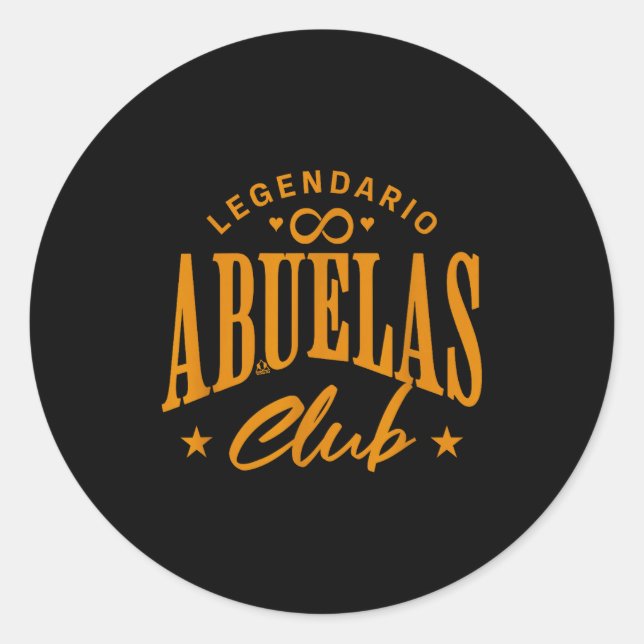 Pegatina Redonda Grandmothers' Pride - Club Legendario De Los Abuel (Anverso)