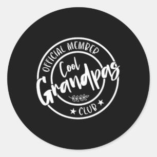 Pegatina Redonda Grandpas Club Miembro Oficial Vintage Para Mujeres