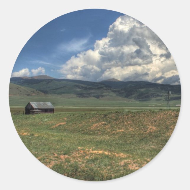 Pegatina Redonda Granja Colorado (Anverso)