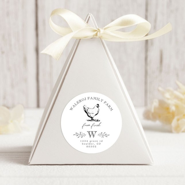 Pegatina Redonda Granja de pollo moderna de granja (Subido por el creador)