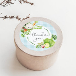 Pegatina Redonda Granjeros locales comercializan ducha de bebé grac