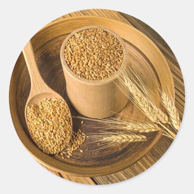 Pegatina Redonda Grano (Anverso)