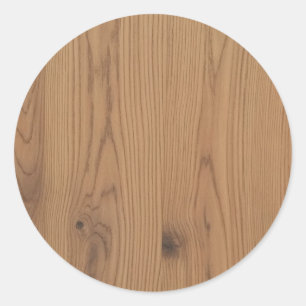 Pegatina Redonda Grano de madera marrón