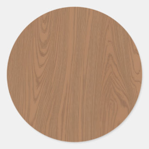 Pegatina Redonda Grano de madera marrón