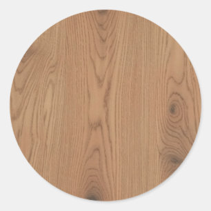 Pegatina Redonda Grano de madera marrón