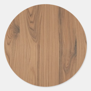 Pegatina Redonda Grano de madera marrón