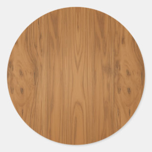 Pegatina Redonda Grano de madera marrón