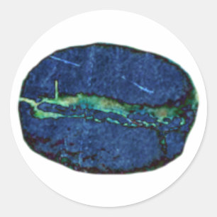 Pegatina Redonda granos de café vibrantes