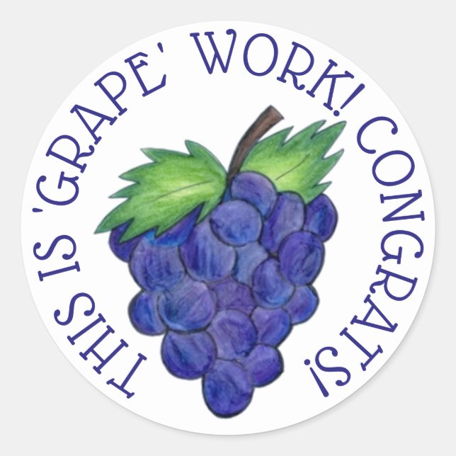 Pegatina Redonda "GRAPE" (Gran Conglomerado de uvas de profesores d (Anverso)