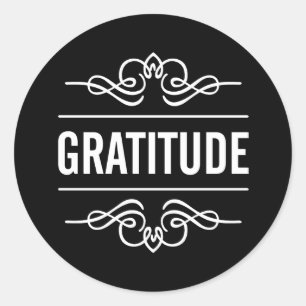 Pegatina Redonda Gratitud