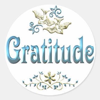 PEGATINA REDONDA GRATITUD