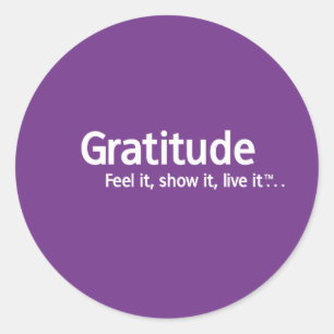 Pegatina Redonda Gratitud - pensamiento Shapers™