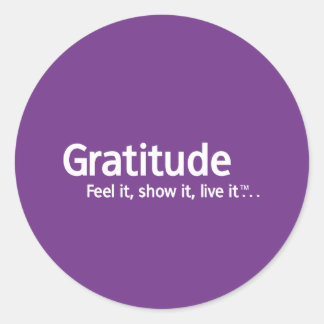 Pegatina Redonda Gratitud - Thought Shapers™