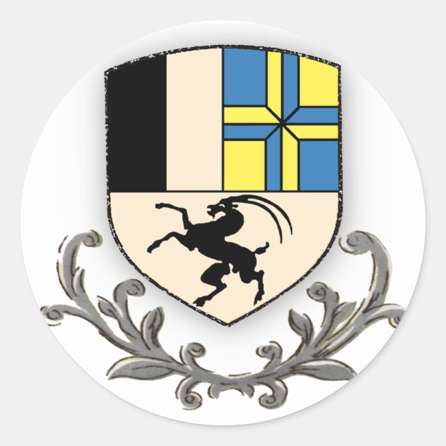 Pegatina Redonda Graubunden wScroll (Anverso)