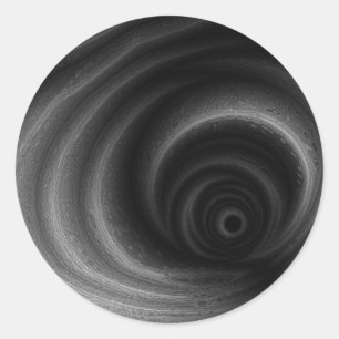 Pegatina Redonda Gravedad negra