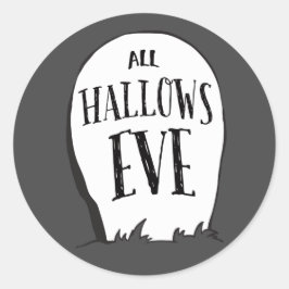 Pegatina Redonda Graveyard Stories Halloween Party