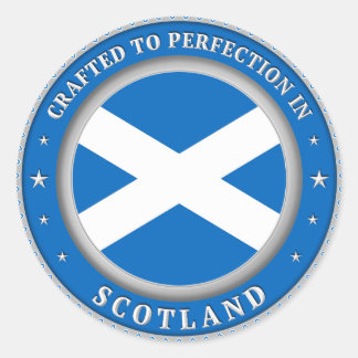 Pegatina Redonda Graviado A La Perfección En Escocia