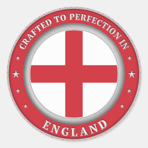 Pegatina Redonda Graviado A La Perfección En Inglaterra