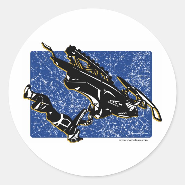 PEGATINA REDONDA GRAVITY-SLED (Anverso)