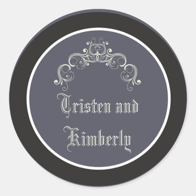 Pegatina Redonda Gray El: 20 - 1.5" Pegatinas favoritos de raza neg (Anverso)