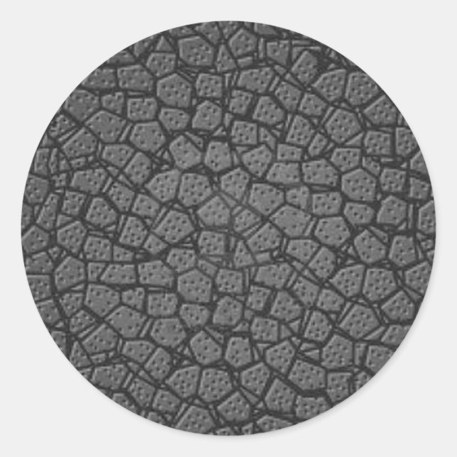 PEGATINA REDONDA GRAY LEATHER (Anverso)