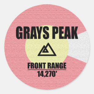 Pegatina Redonda Grays Peak