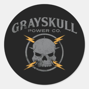 Pegatina Redonda Grayskull Power Co.