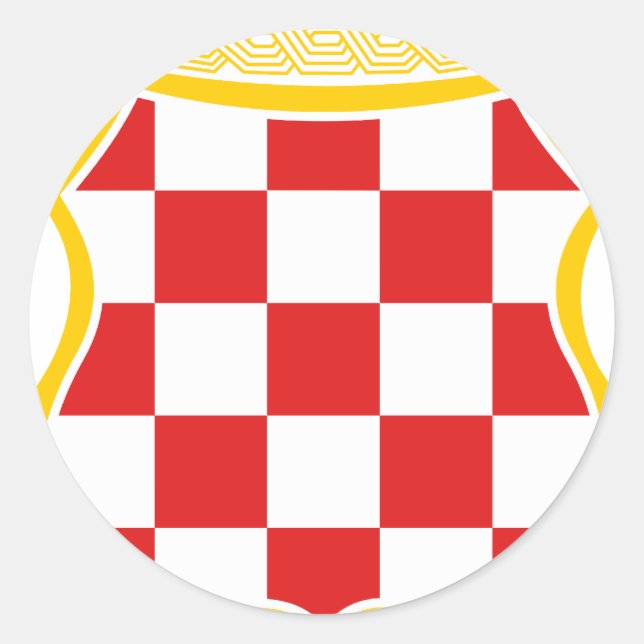 Pegatina Redonda Grb Herceg-Bosne (Anverso)