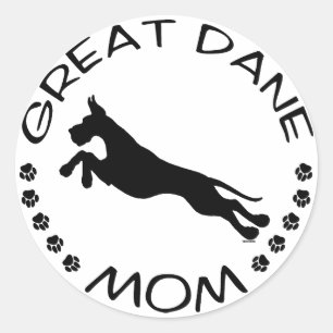 Pegatina Redonda Great Dane Mom Jumper