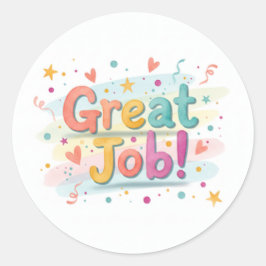 Pegatina Redonda Great Job! Sheet of stickers
