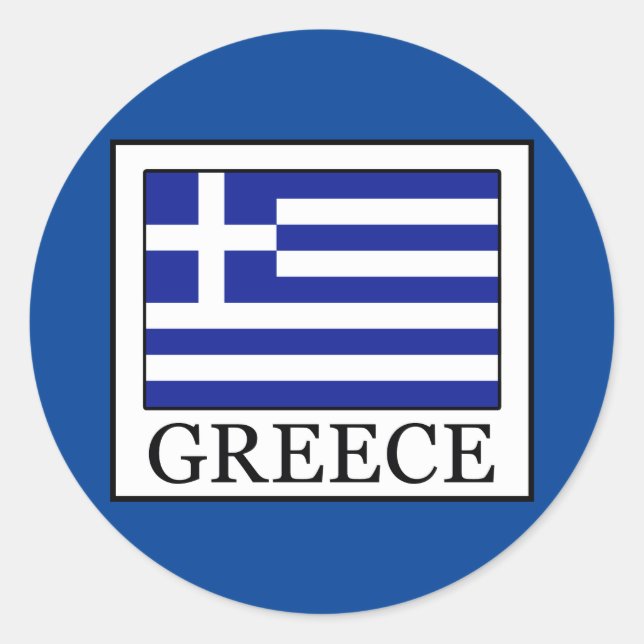 Pegatina Redonda Grecia (Anverso)