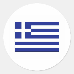 Pegatina Redonda Grecia FLAG International
