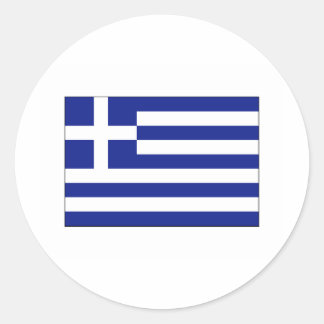 Pegatina Redonda Grecia FLAG International