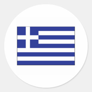Pegatina Redonda Grecia FLAG International