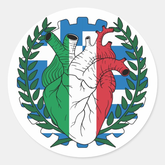 Pegatina Redonda Grecia Grecia Grecia Día de San José Italia (Anverso)