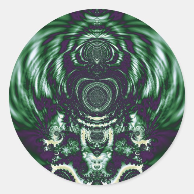 Pegatina Redonda Green Bell (Anverso)