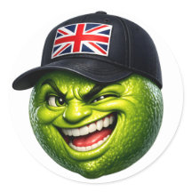 Green British Union Jack Fun stick