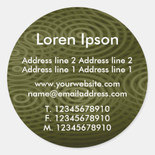 Pegatina Redonda Green Brown Business / Profile