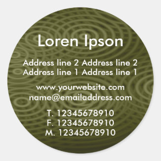 Pegatina Redonda Green Brown Business / Profile