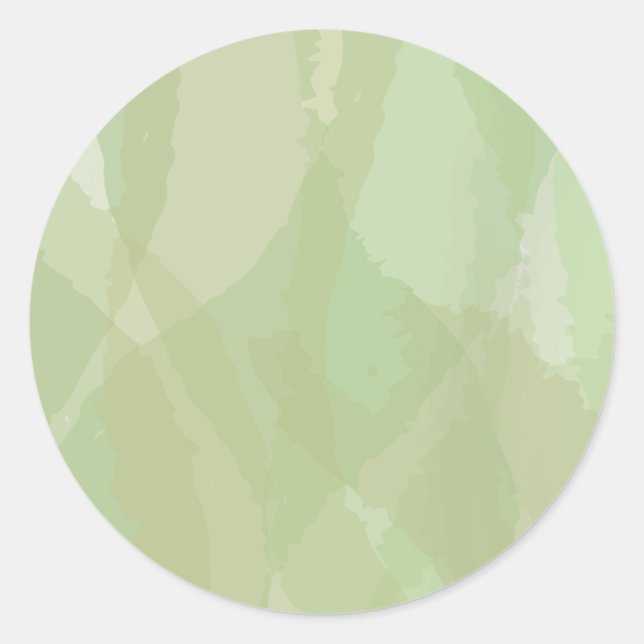 Pegatina Redonda Green, cool, trendy watercolor abstract pattern (Anverso)