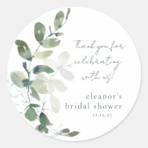 Green Eucalyptus Personalizado Bridal Shower Graci