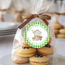 Green Gingham De Crecimiento Local Gracias Baby Sh